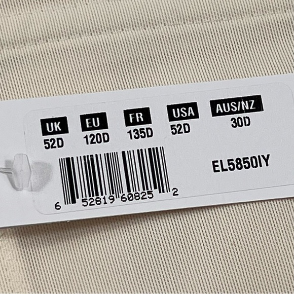 Elomi Kristie Plus Size Soft Cup Side Support Wireless Bra Ivory 52D - Picture 9 of 12